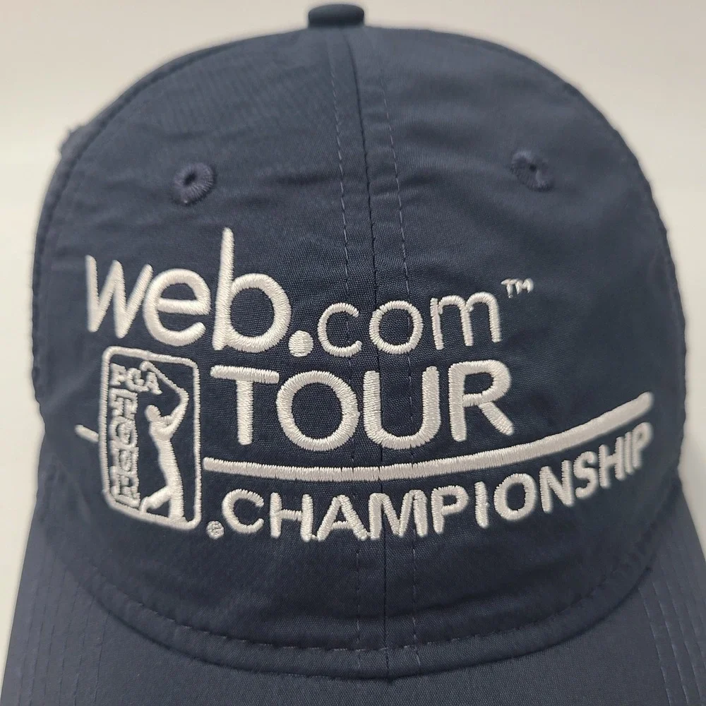 PGA Tour Hat Adjustable (Fits Small) Ahead Blue Web.com Championship Golf Men